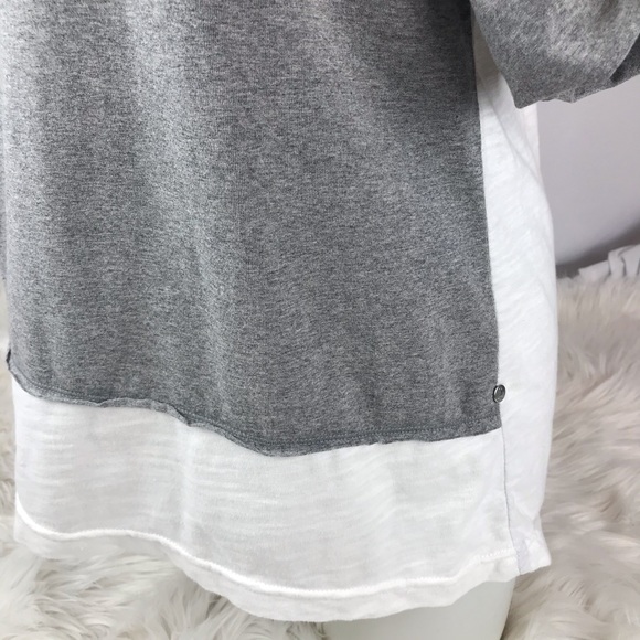 Neon Buddha Scoop Cowl Neck Tunic Grey/white XS - Picture 3 of 8